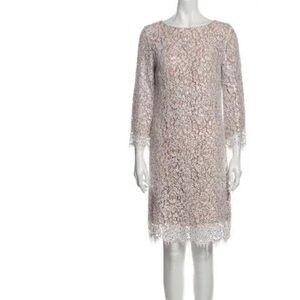 Michael Kors Lace Long Sleeve Dress in Cream